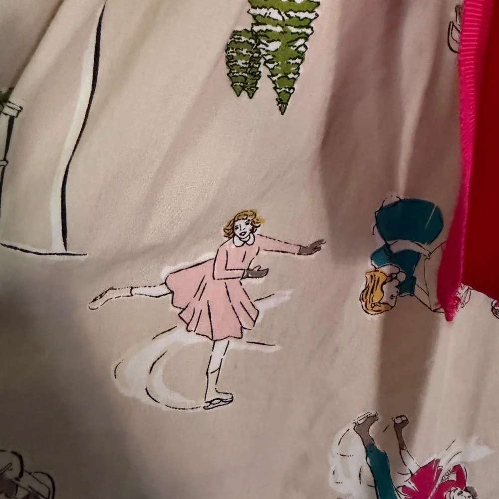 Vintage Joules Christmas Themed Girls Dress Sleeveless Size 4-5